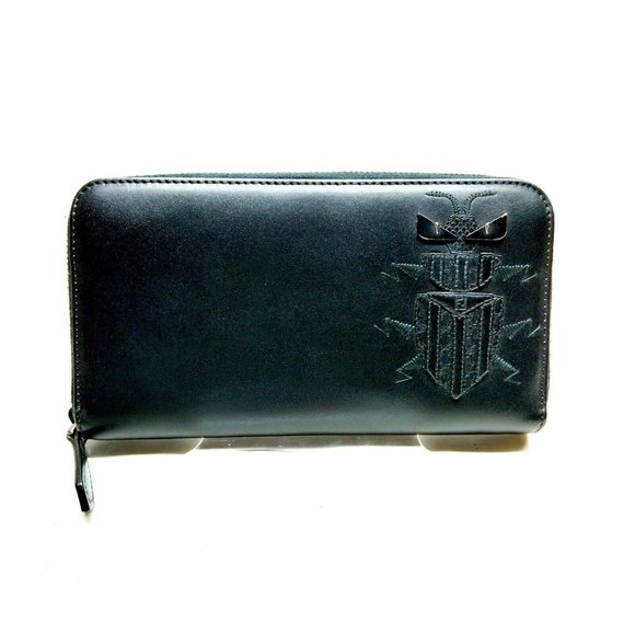 Fendi Long Wallet Black Leather 3541729